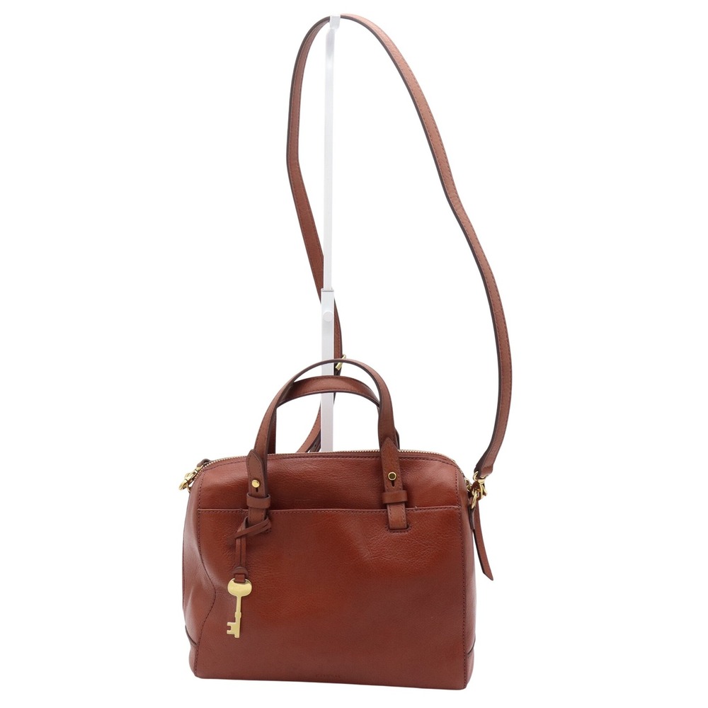 Fossil Rachel Satchel Brown Leather Crossbody Bag New